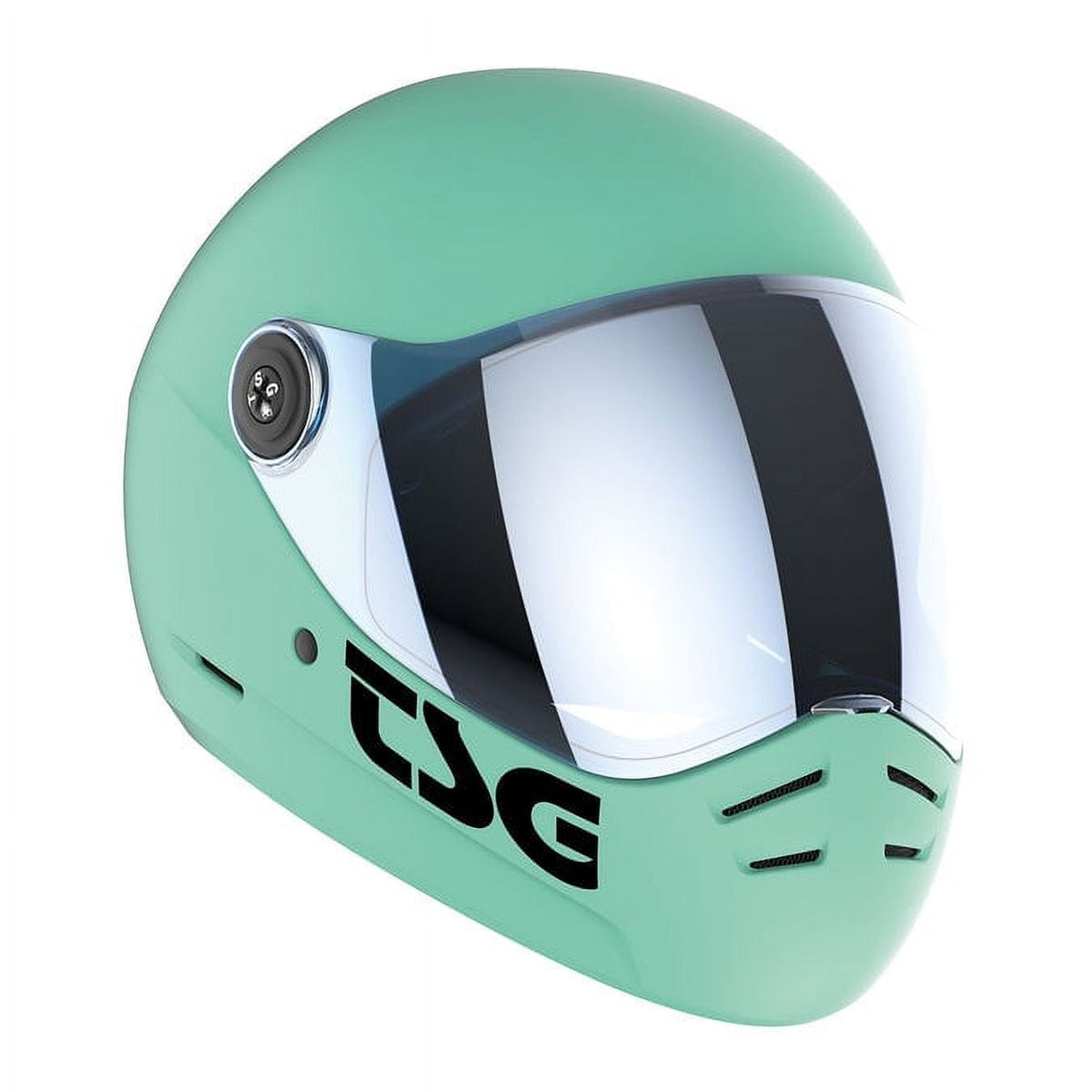 TSG Pass 2.0 Full Face Helmet w/Bonus Visor, Downhill Skateboarding, Satin Black