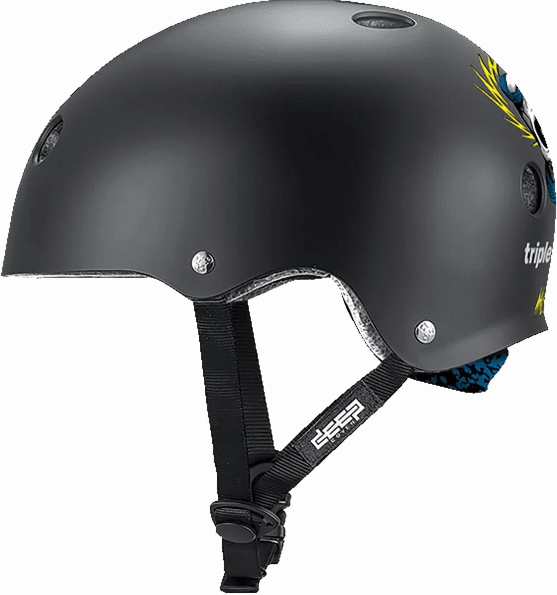 Triple Eight Certified Deep Cover Helmet Xs/S Matte Black