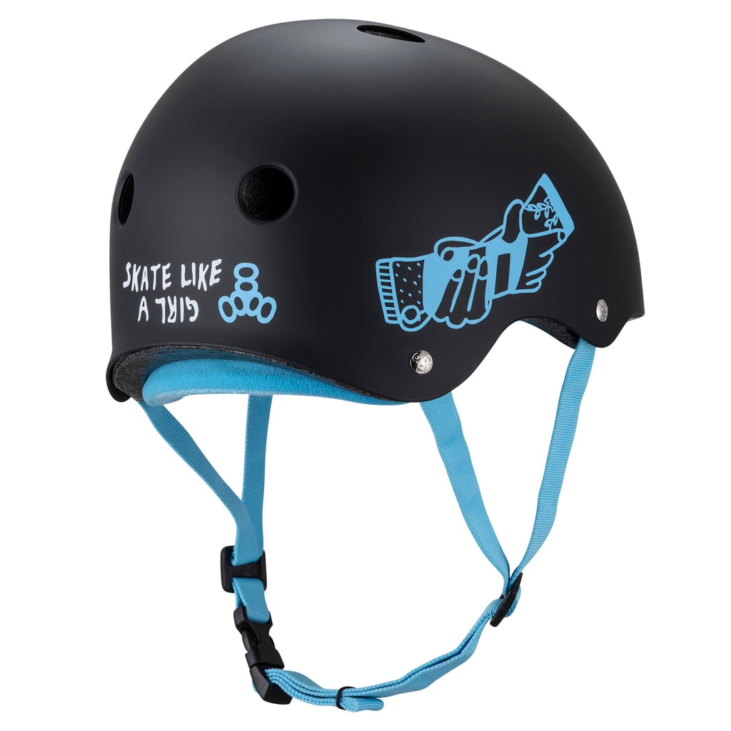 Triple Eight Certified Sweatsaver Extra Small / Small - Skate Like A Girl Black