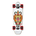 Yocaher Complete Mini Cruiser Graphic Longborad skateboard 27“ x 8" - Flaming Tiger