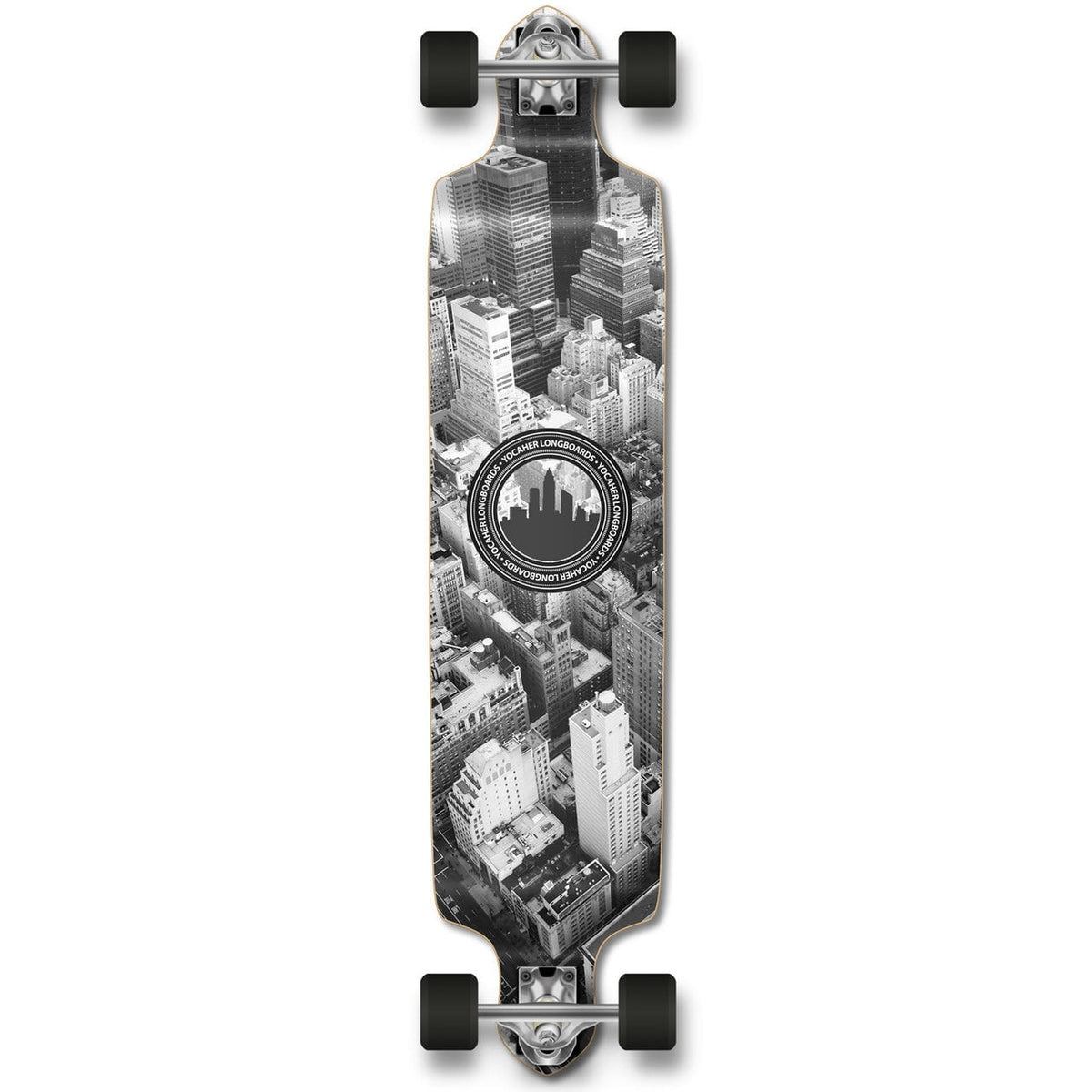 Yocaher Drop Down Maple Longboard Skateboard Complete with ABEC-9 Bearings and Griptape