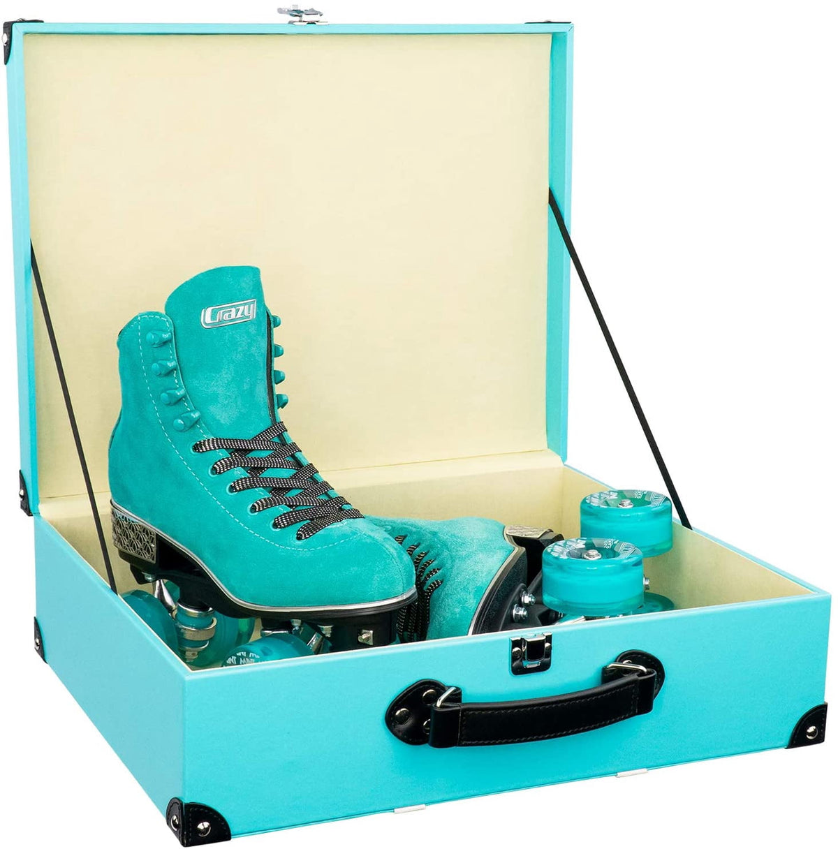 Crazy Skates Evoke Roller Skates for Women - Stylish Suede Quad Skates