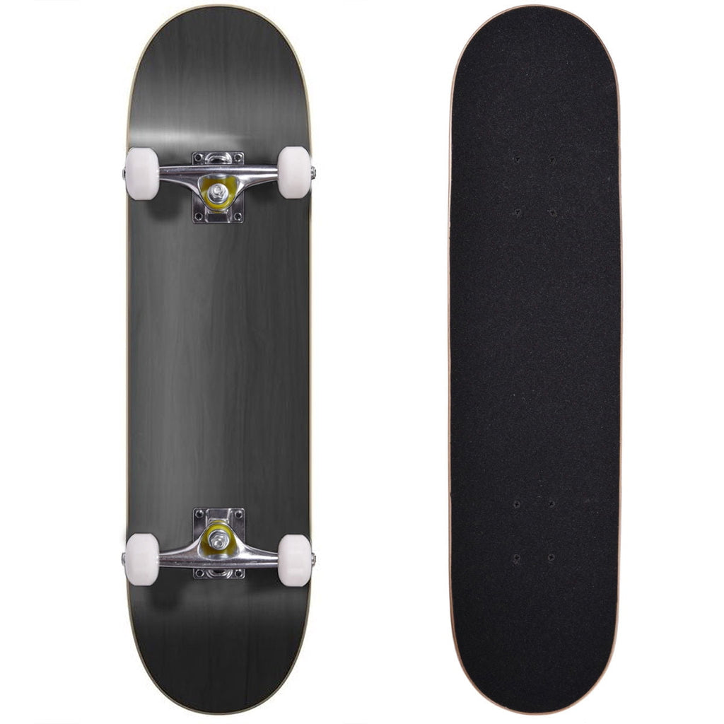 JAXPETY Blank Complete Skateboard, Stained Black (31 In. x 7.75 In.)