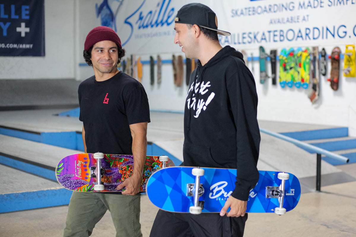 Braille Skateboarding - Multicolor, 31 In. x 7.75 In. Complete Skateboard, with 7-Ply Maple Deck and Abec-7 Bearings