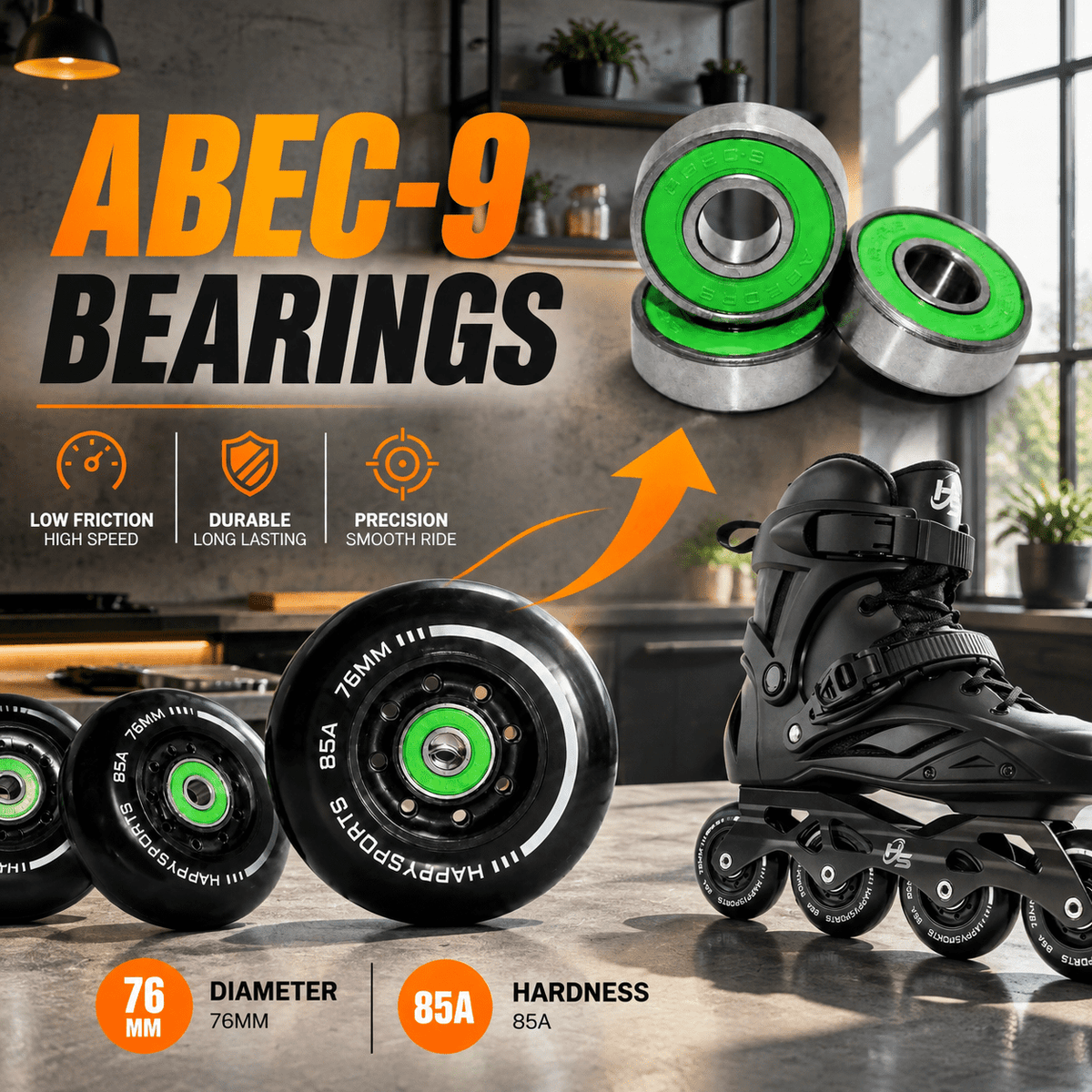 Unbranded Inline Skates Men3.5-4/Women4.5-5 Performance Roller Fitness