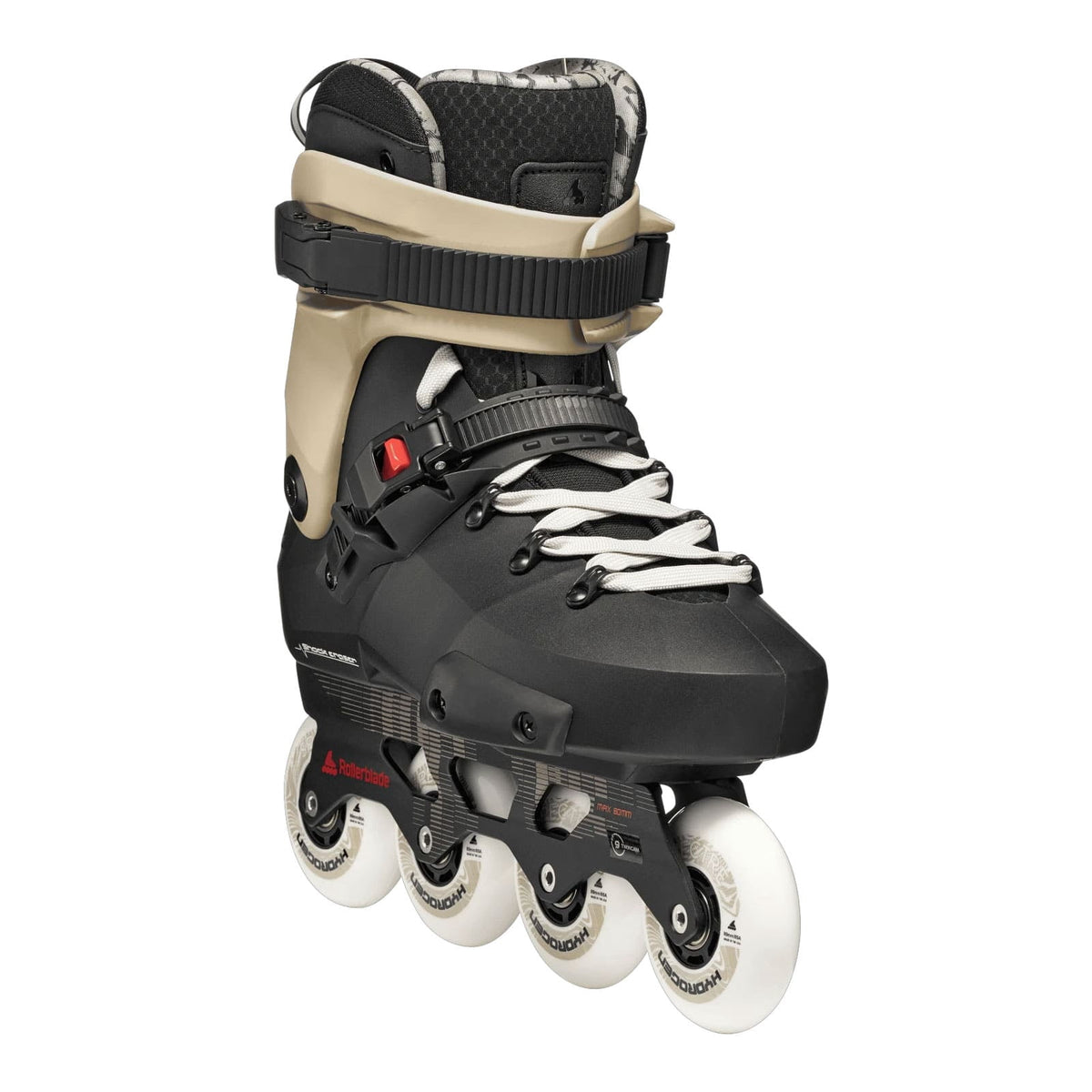 ROLLERBLADE Men's Twister XT Black/Sand/Red Inline Skates, Size: 13/13.5