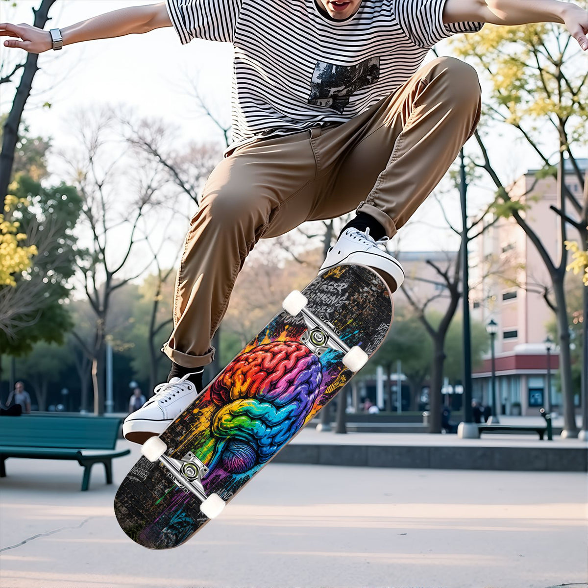 Complete Skateboard Golden Retriever Dog Portrait 31 Inch 7-Ply Maple Skateboard with PU Wheels and Aluminum Trucks, Ready-to-Ride Skateboard for Beginners, Teens and Adults