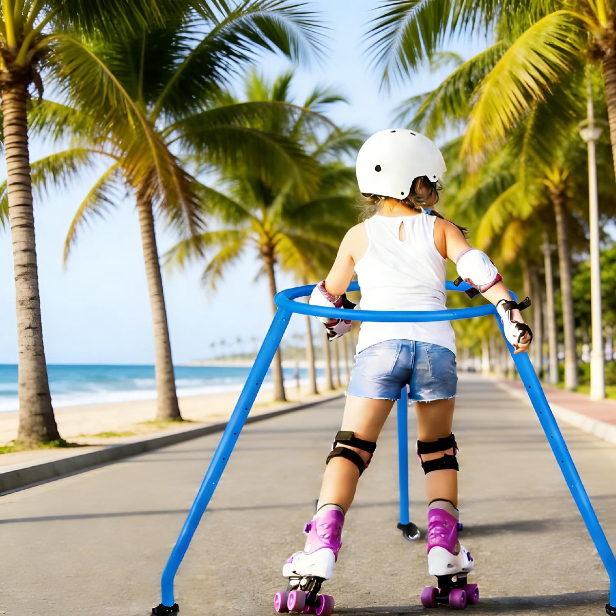 GARENDE Roller Skate Trainer for Kids Toddler Fittings for Beginner Sturdy Accessory Blue M