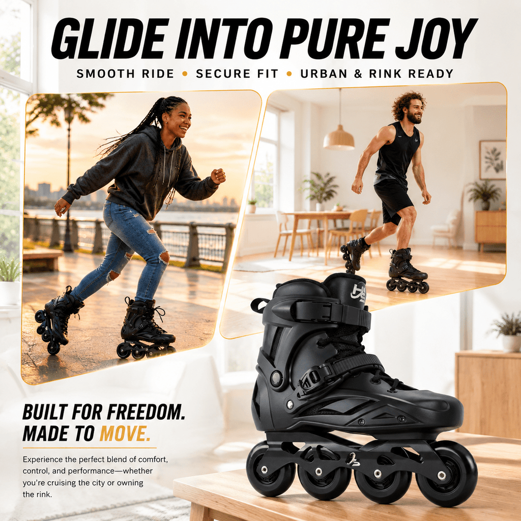Unisex Inline Skates, Men3.5-4/Women4.5-5, Performance Fitness Roller Skates