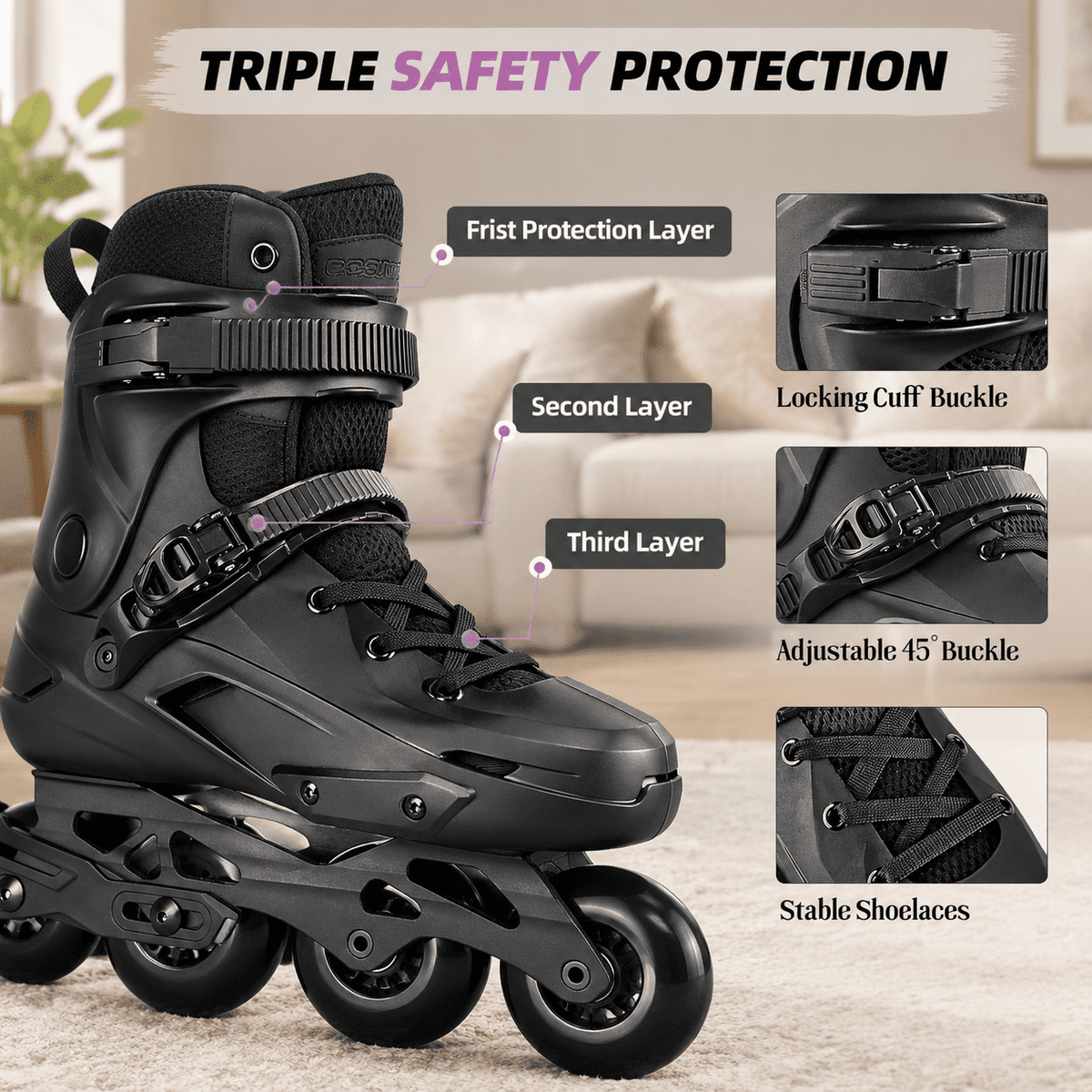 Professional Inline Skates For Women Men-tt