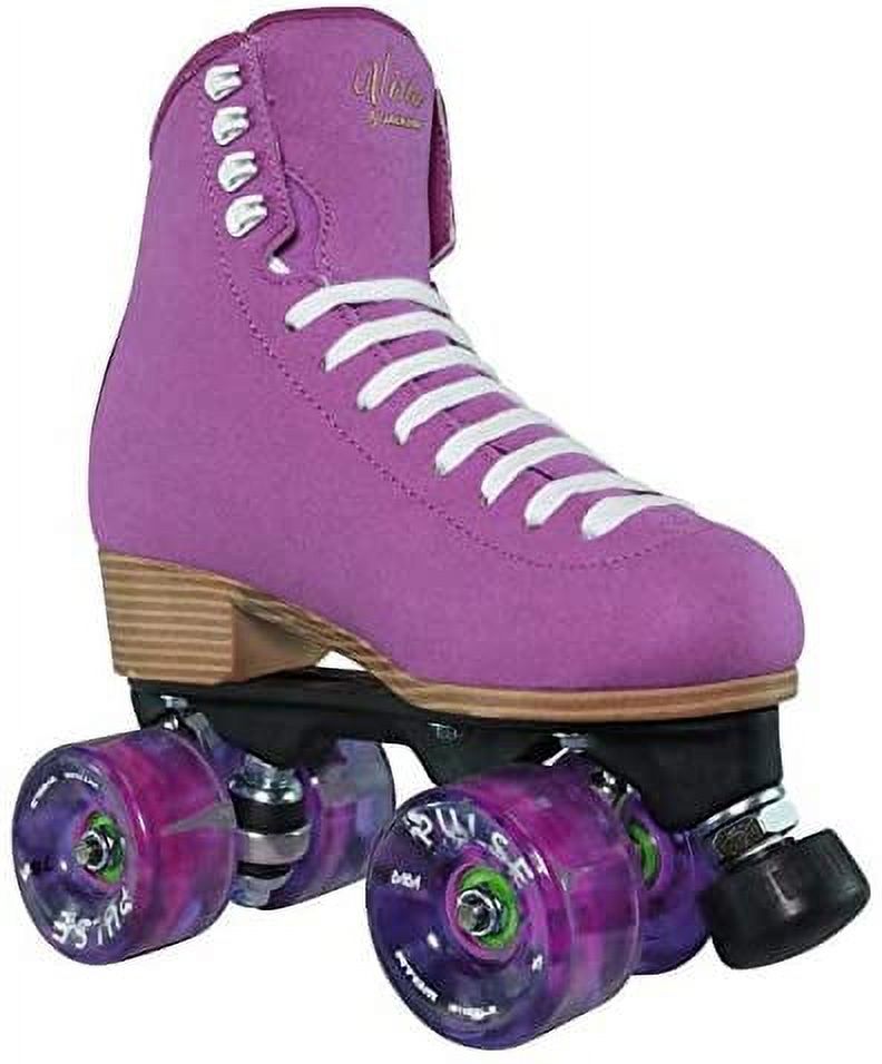 Jackson - Vista Viper Roller Skates for Women and Girls with Atom Pulse Lite Wheels, High Top Suede Quad Skates, (Black)