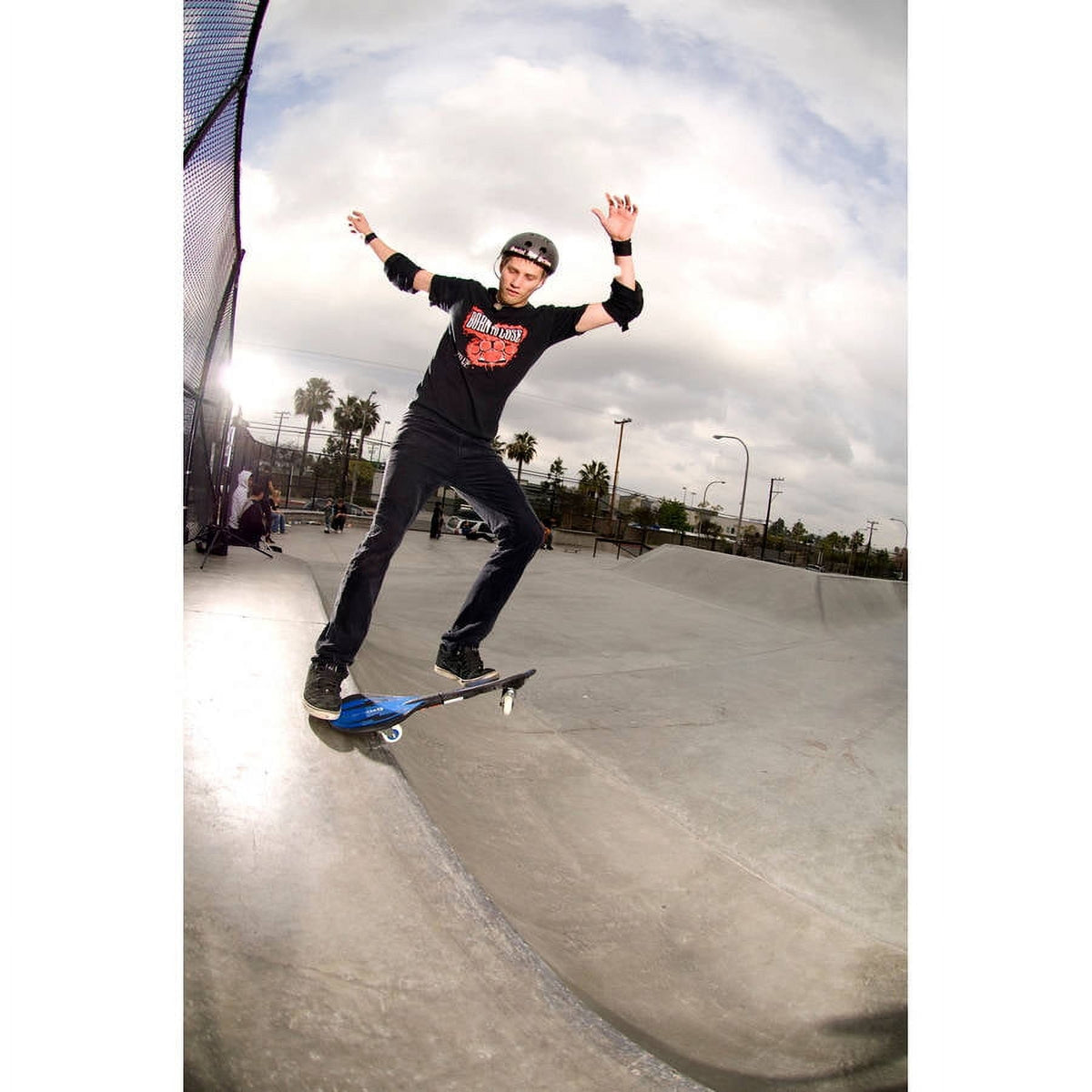 Razor RipStik Ripster Caster Board - Blue, 76 mm 360-Degree Inclined Casters, Skateboard for Child