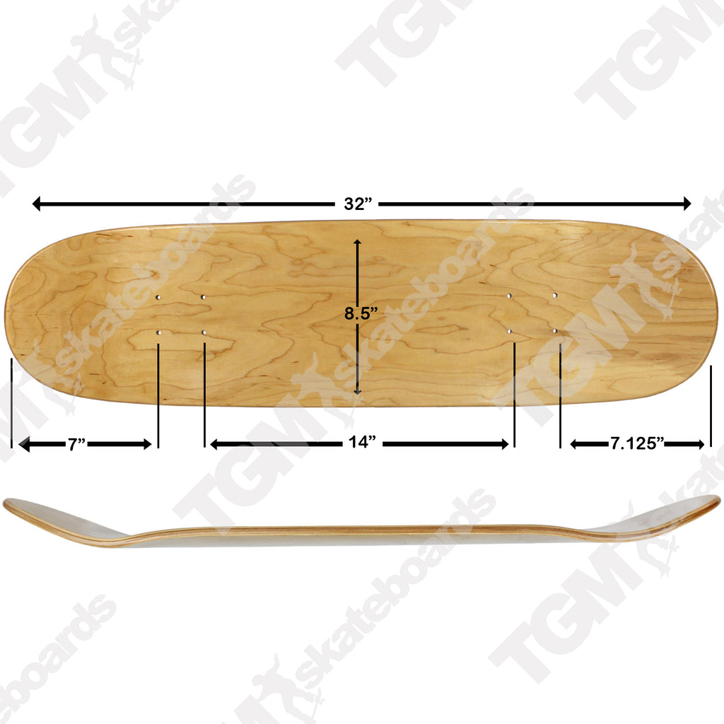 Moose Complete Skateboard NATURAL 8.5" Silver/White