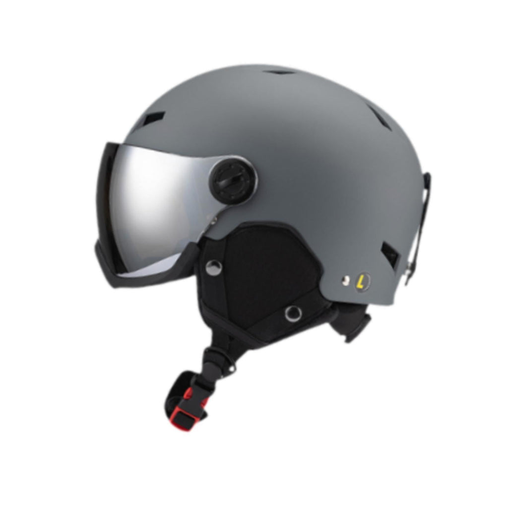 figatia Snowboard Helmet Ski Helmet with Goggles Headgear with Ski Goggles Ear Cover Warm Shockproof Windproof Snow Helmet Ski Helmet L Dark Grey