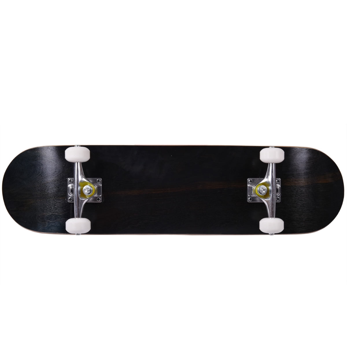 JAXPETY Blank Complete Skateboard, Stained Black (31 In. x 7.75 In.)