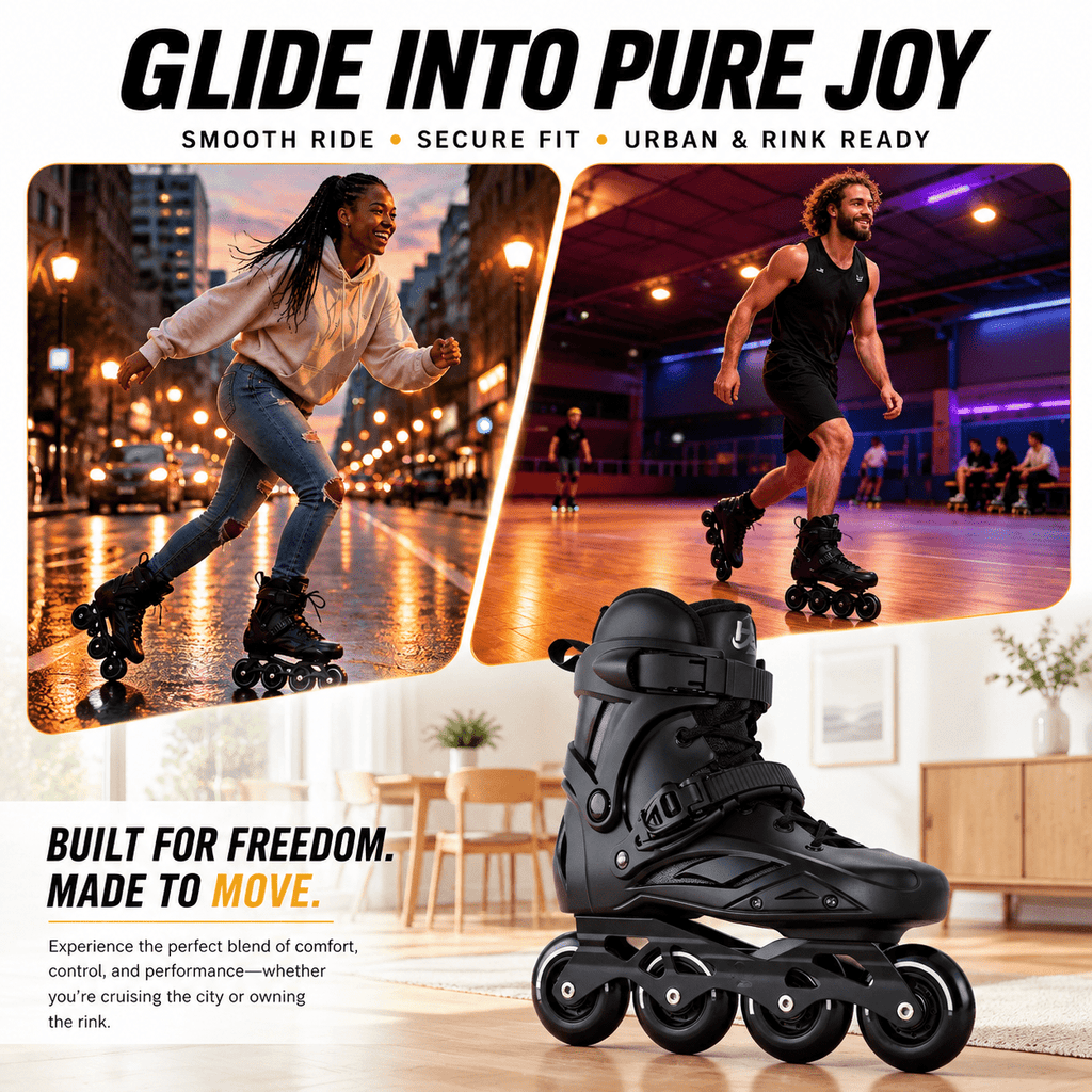 Unisex Inline Skates, Men3.5-4/Women4.5-5, Performance Fitness Roller Skates