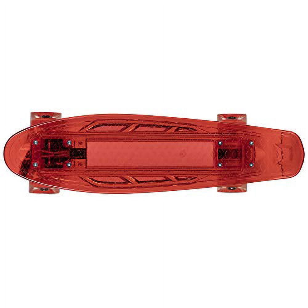 Rekon 22" Complete LED Light Up Mini Cruiser Skateboard (Clear Green)