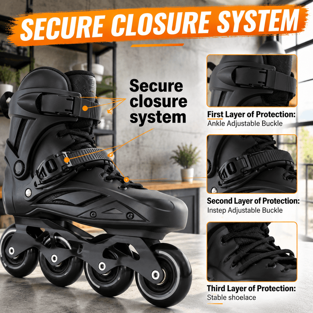 Unisex Inline Skates, Men3.5-4/Women4.5-5, Performance Fitness Roller Skates