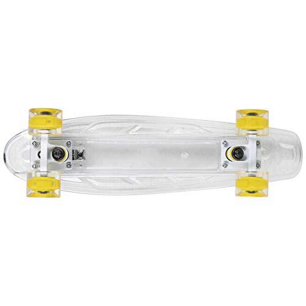Rekon 22" Complete LED Light Up Mini Cruiser Skateboard (Clear Green)