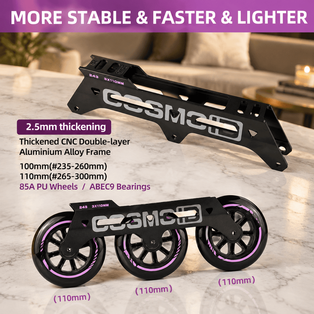 Adult Inline Skates, 3-Wheel High Performance Roller Skates for Men and Women, Size USM13.5-14.5/USL14.5-15.5