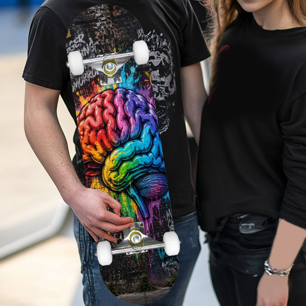 Complete Skateboard Golden Retriever Dog Portrait 31 Inch 7-Ply Maple Skateboard with PU Wheels and Aluminum Trucks, Ready-to-Ride Skateboard for Beginners, Teens and Adults