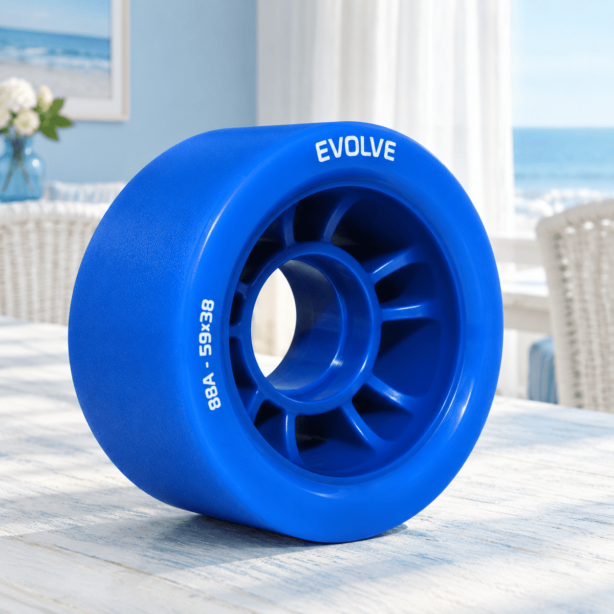 Blue 88A - Pack of 8 Roller & Inline Skate Replacement Wheels