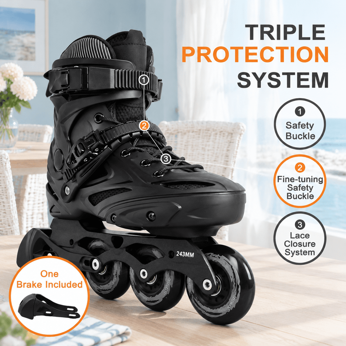 Inline Skates For Women Men Outdoor Street Roller Adult Male Female Professional Fitness Unisex