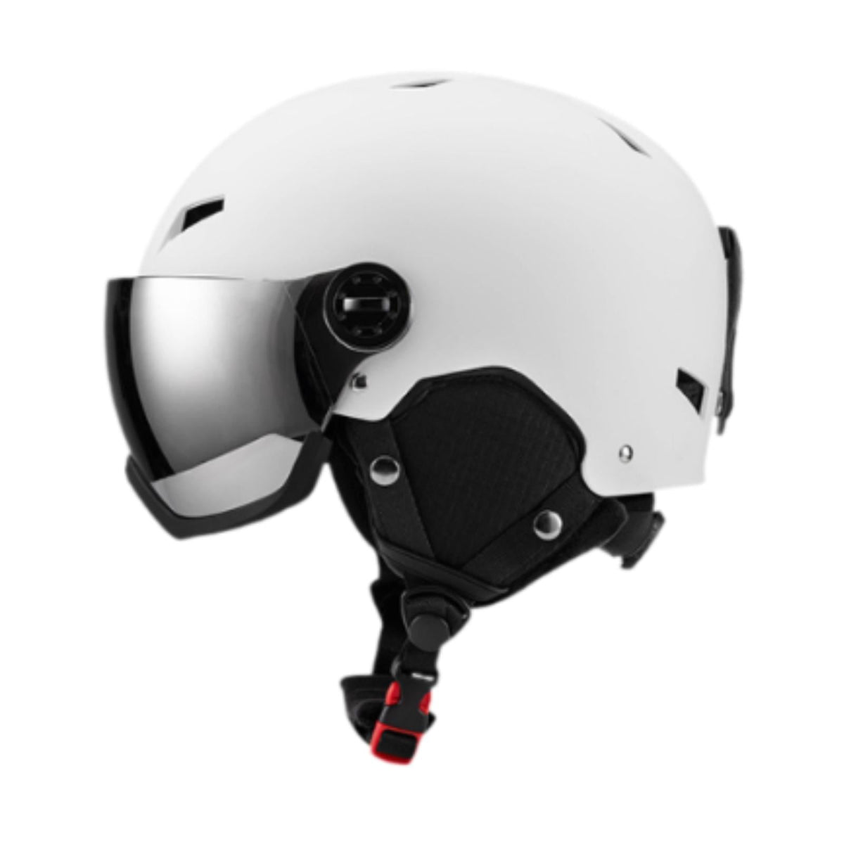 figatia Snowboard Helmet Ski Helmet with Goggles Headgear with Ski Goggles Ear Cover Warm Shockproof Windproof Snow Helmet Ski Helmet L Dark Grey